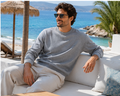 HUGO Swart Pulover Bărbați Gri 100% Bumbac Regular Fit