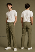 Pantaloni Chino HUGO Dino242 Verde Olive – Noi cu Etichetă, Mărimea