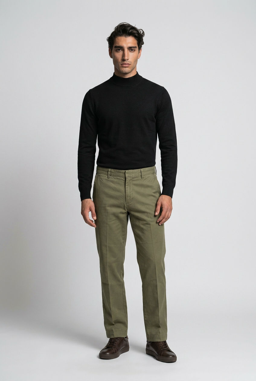Pantaloni Chino HUGO Dino242 Verde Olive – Noi cu Etichetă, Mărimea