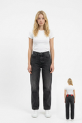 Blugi HUGO Jeans 933 Culotte Fit Gri Închis