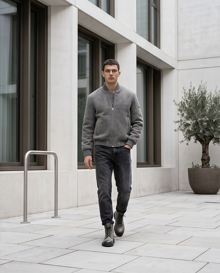 HUGO BOSS Jonah Blugi Gri Bărbați Originali