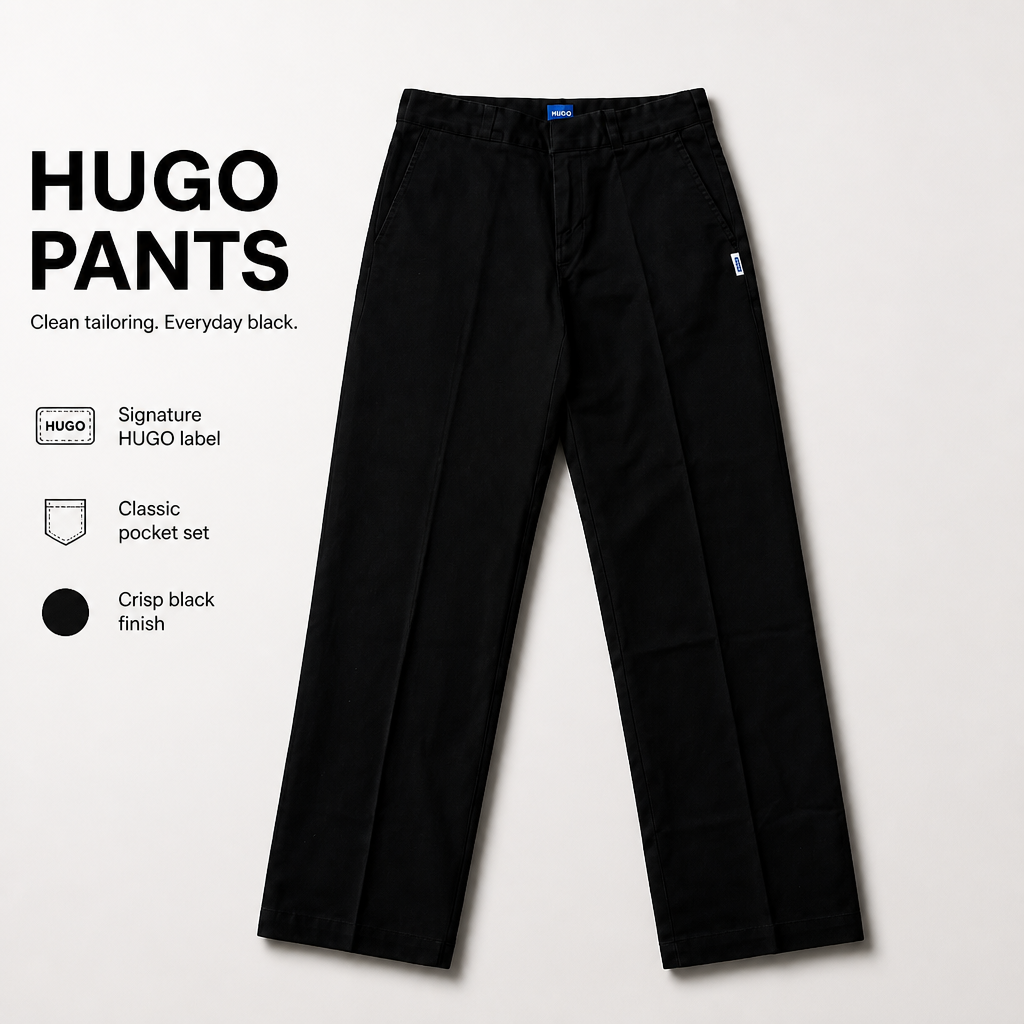 Pantaloni Chino HUGO Dino242 negri – Noi cu Etichetă