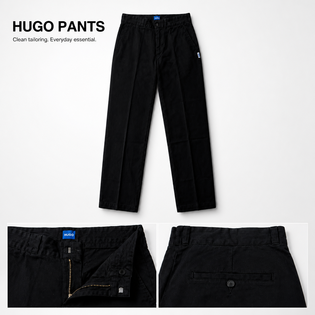 Pantaloni Chino HUGO Dino242 negri – Noi cu Etichetă