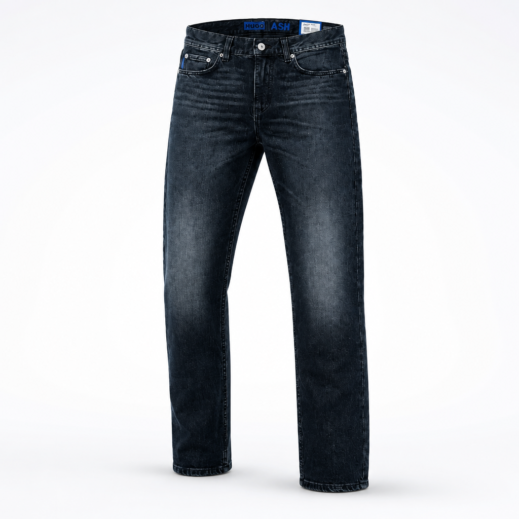 HUGO BOSS HUGO ASH Jeans Bărbați Dark Wash Slim Straight