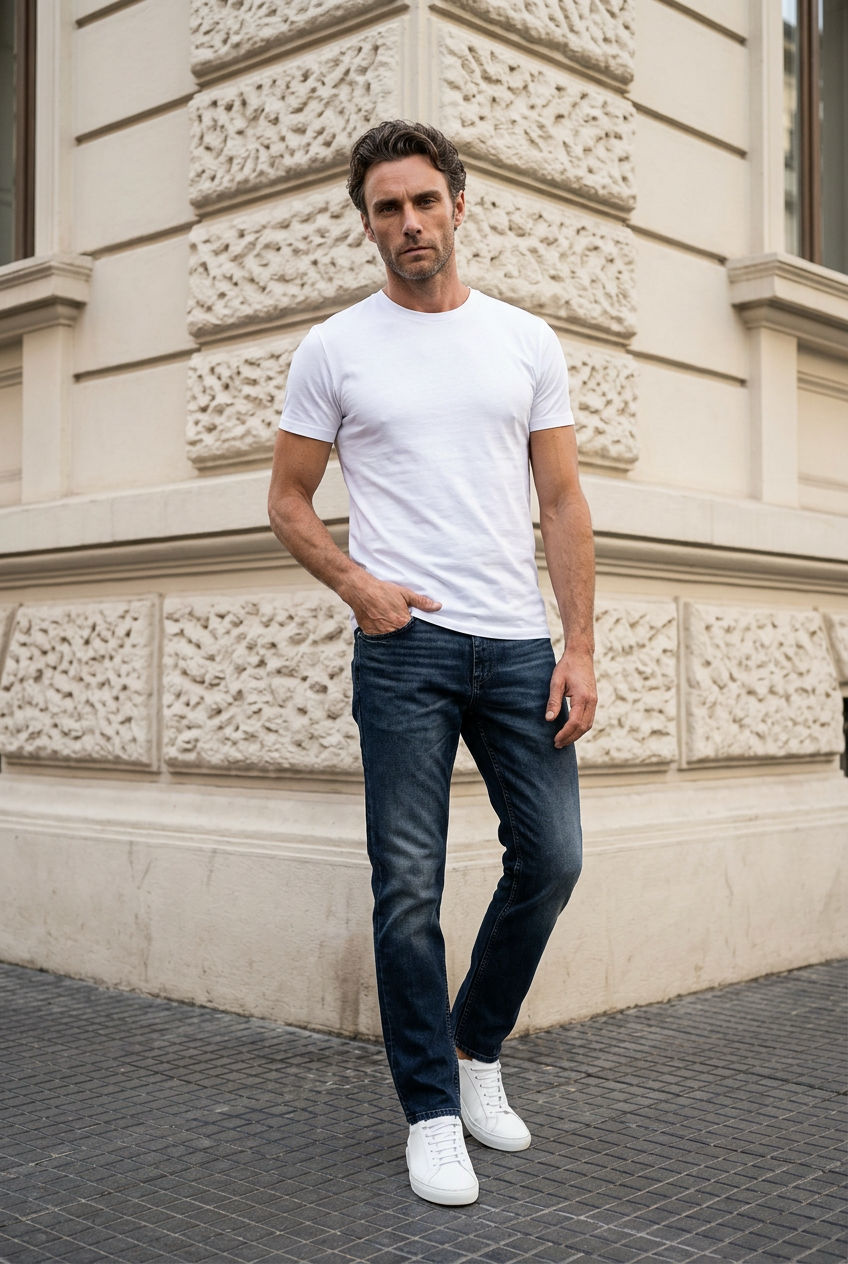 HUGO BOSS HUGO ASH Jeans Bărbați Dark Wash Slim Straight