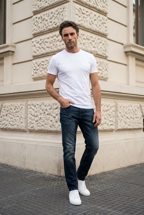Blugi HUGO Blue Ash bărbați Slim Fit