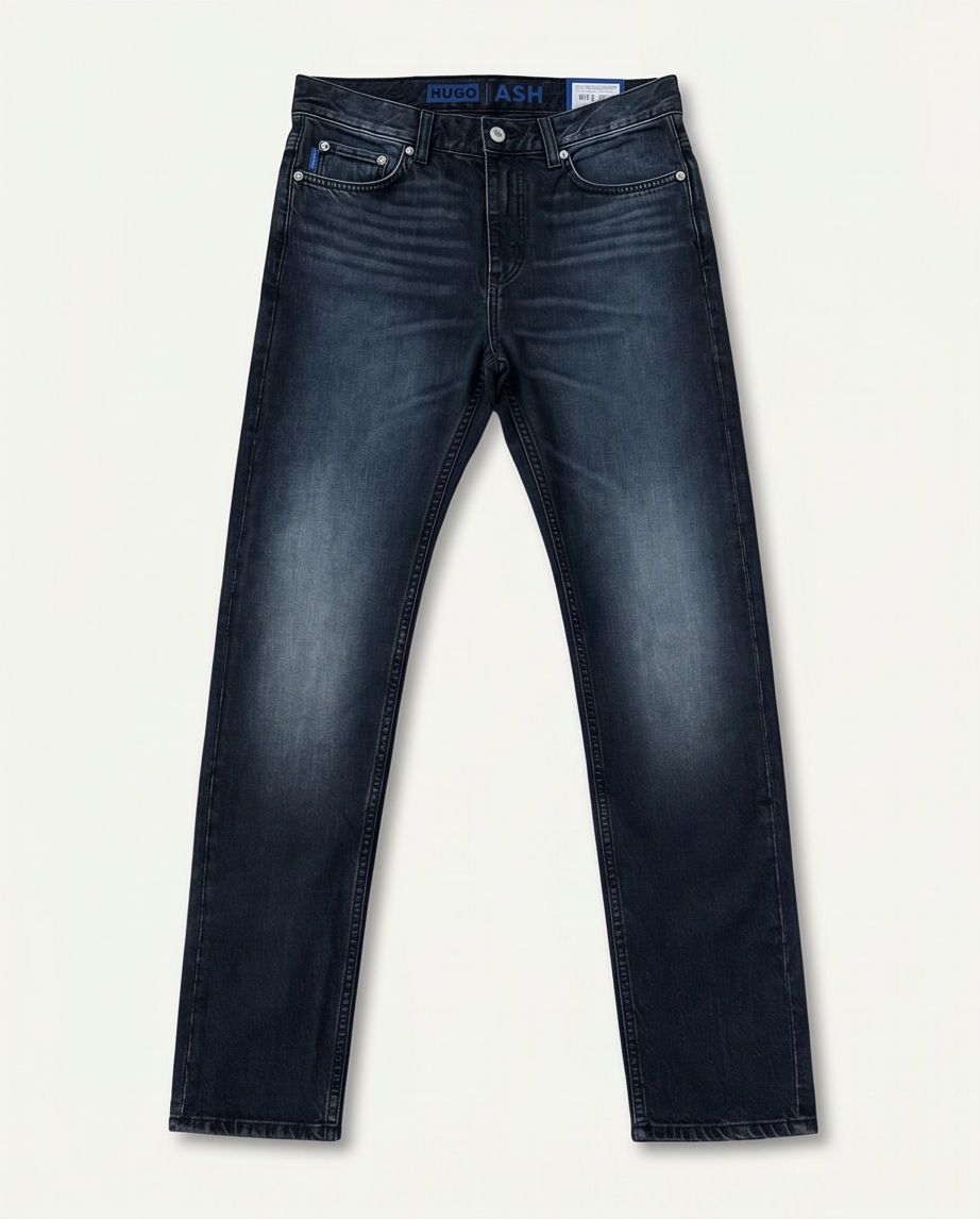 HUGO BOSS HUGO ASH Jeans Bărbați Dark Wash Slim Straight