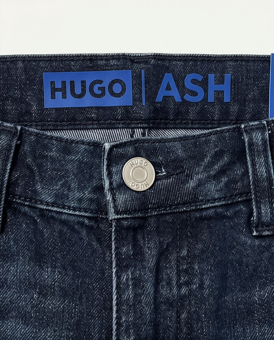 HUGO BOSS HUGO ASH Jeans Bărbați Dark Wash Slim Straight