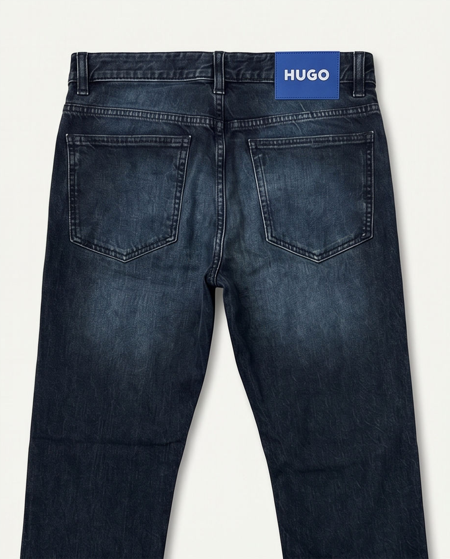 HUGO BOSS HUGO ASH Jeans Bărbați Dark Wash Slim Straight