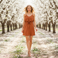 Rochie mini TEREA by Andrea Pitter din lyocell 100% – Terracotta