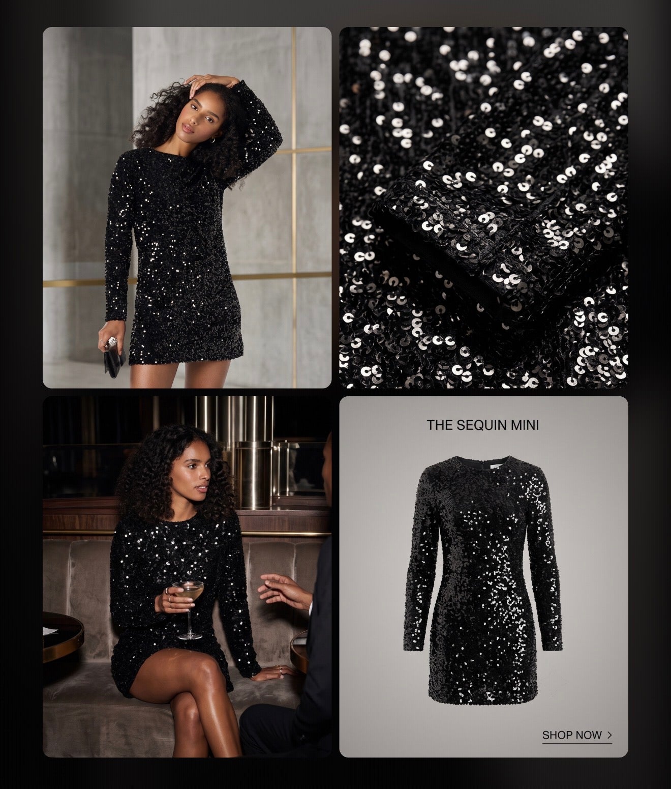 THE DROP Luz Rochie scurta cu paiete