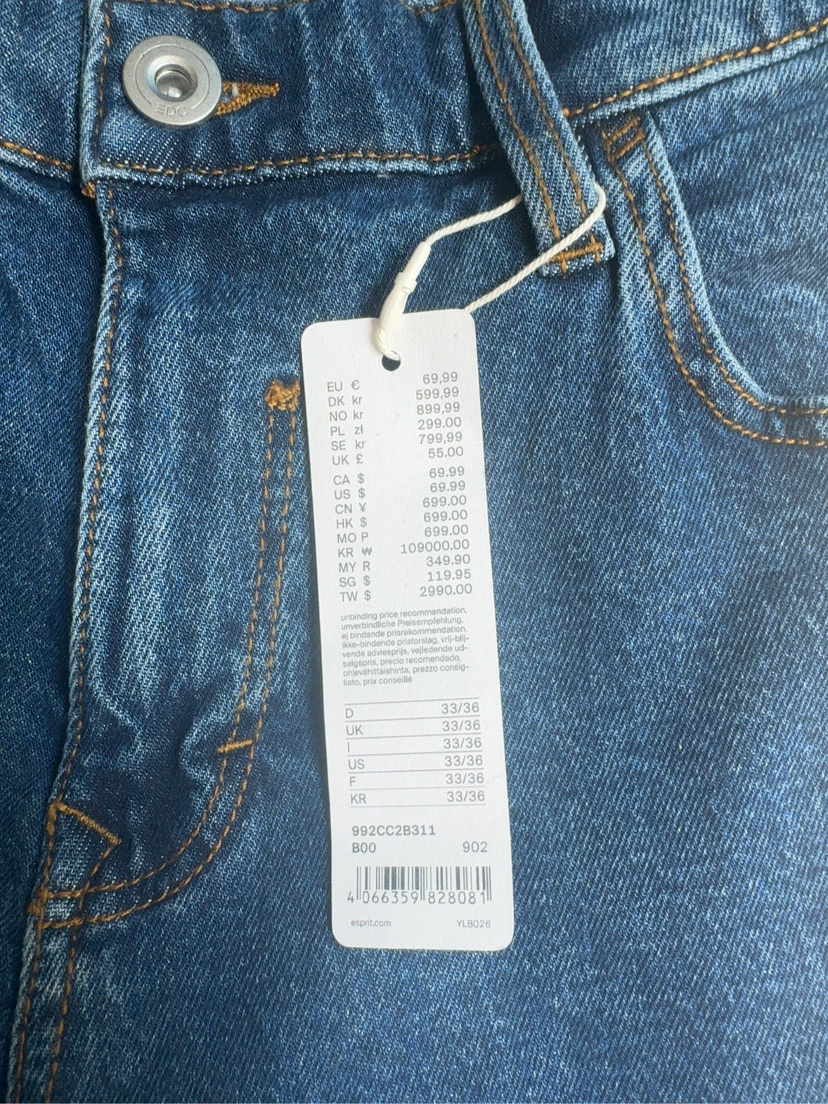 Blugi ESPRIT Straight Fit Stretch