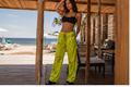 Just Cavalli Pantaloni Damă Jacquard Neon Lime