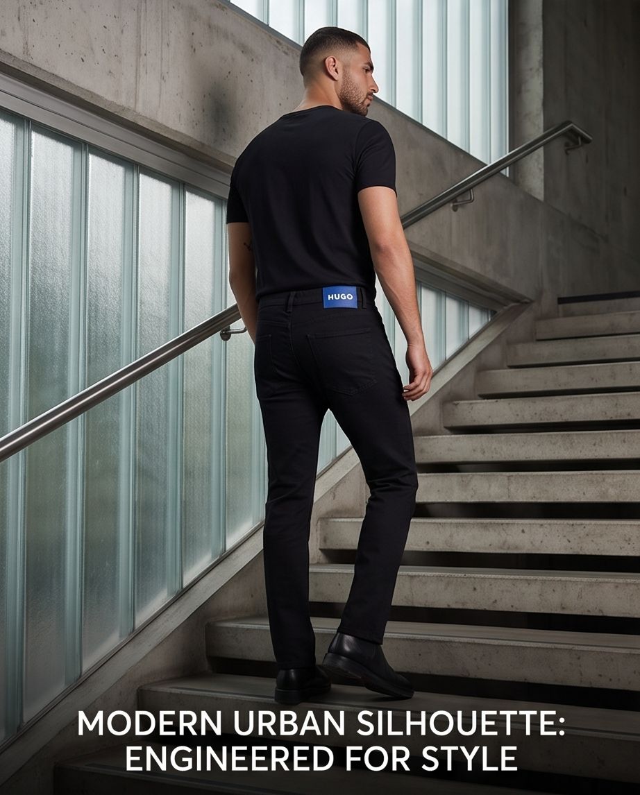 HUGO BOSS Jonah Blugi Negri Bărbați Originali