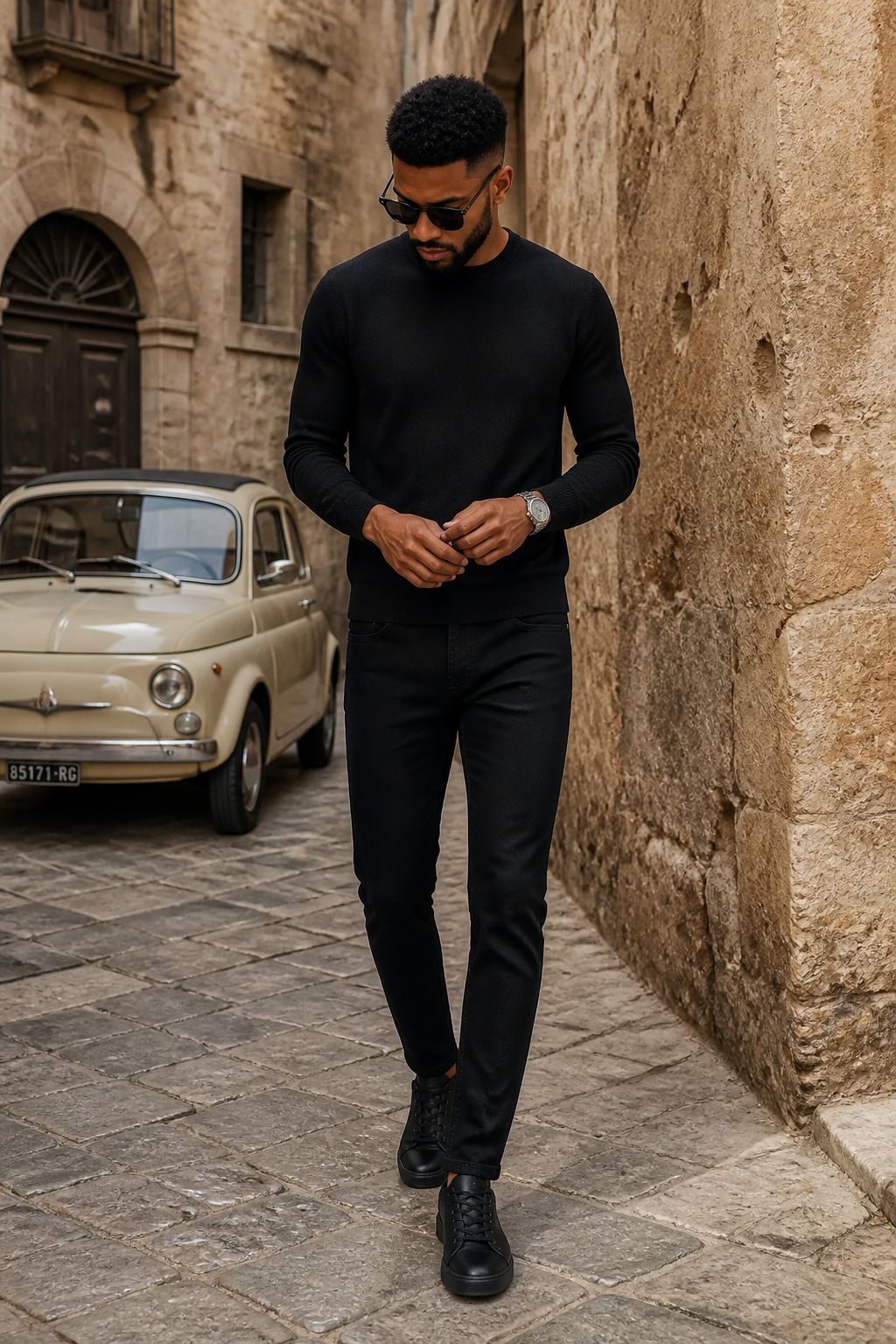 HUGO BOSS Jonah Blugi Negri Bărbați Originali