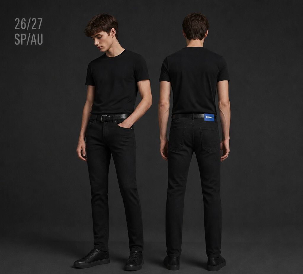HUGO BOSS Jonah Blugi Negri Bărbați Originali