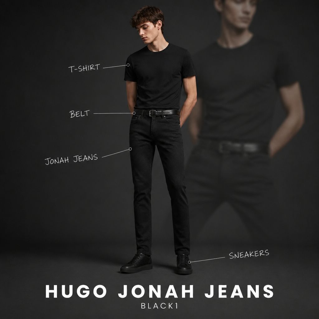 HUGO BOSS Jonah Blugi Negri Bărbați Originali