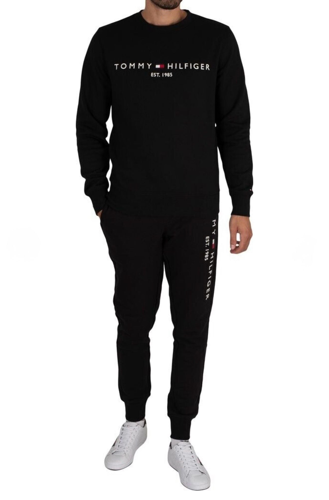 Tommy Hilfiger Logo Sweatpants Bărbați Desert Sky – XS – Originali