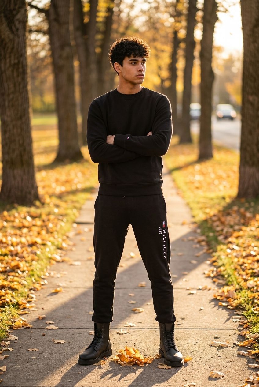 Tommy Hilfiger Logo Sweatpants Bărbați Desert Sky – XS – Originali