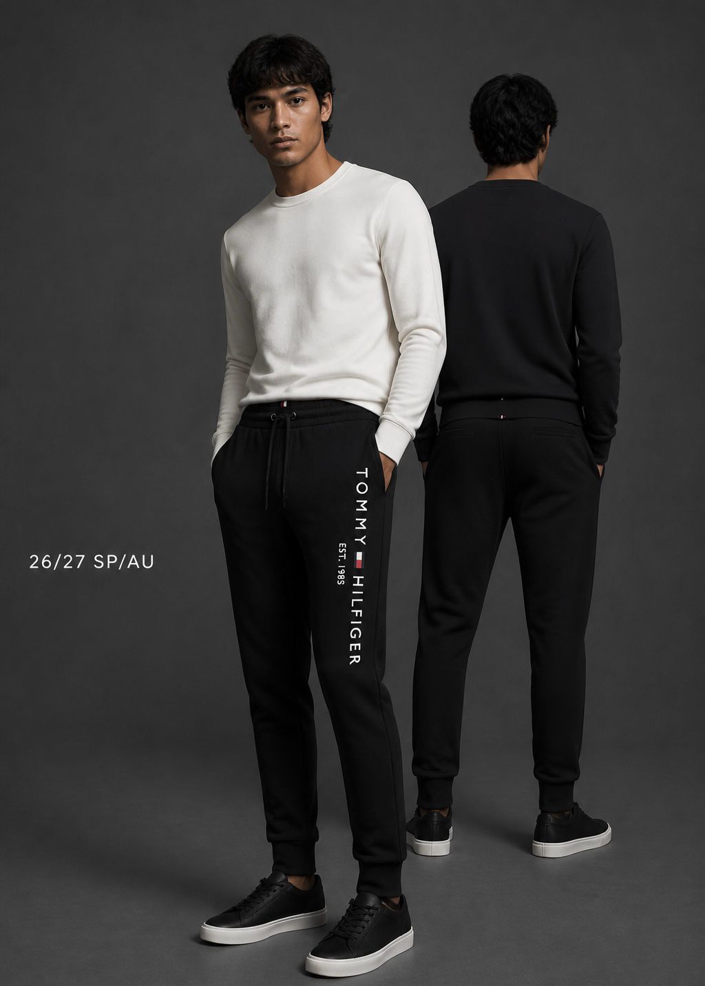 Tommy Hilfiger Logo Sweatpants Bărbați Desert Sky – XS – Originali