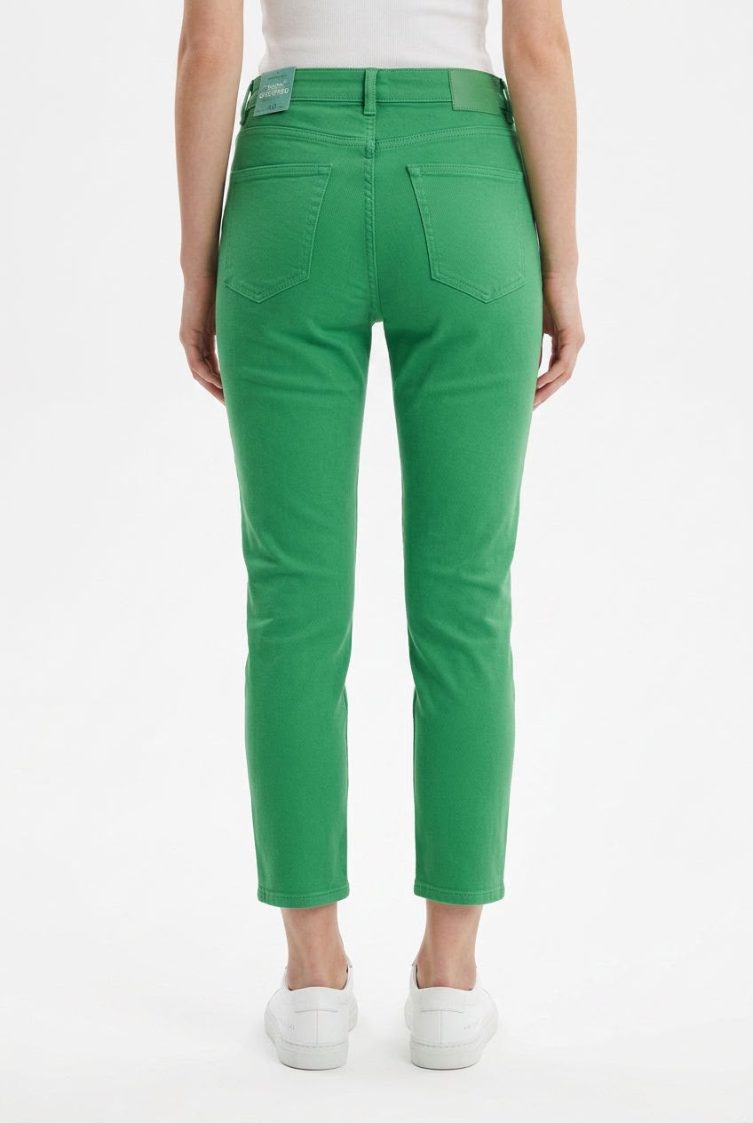SPRINGFIELD Jeans Slim Cropped Damă Verzi Regular Waist Originali