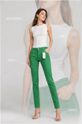 SPRINGFIELD Jeans Slim Cropped Damă Verzi Regular Waist Originali