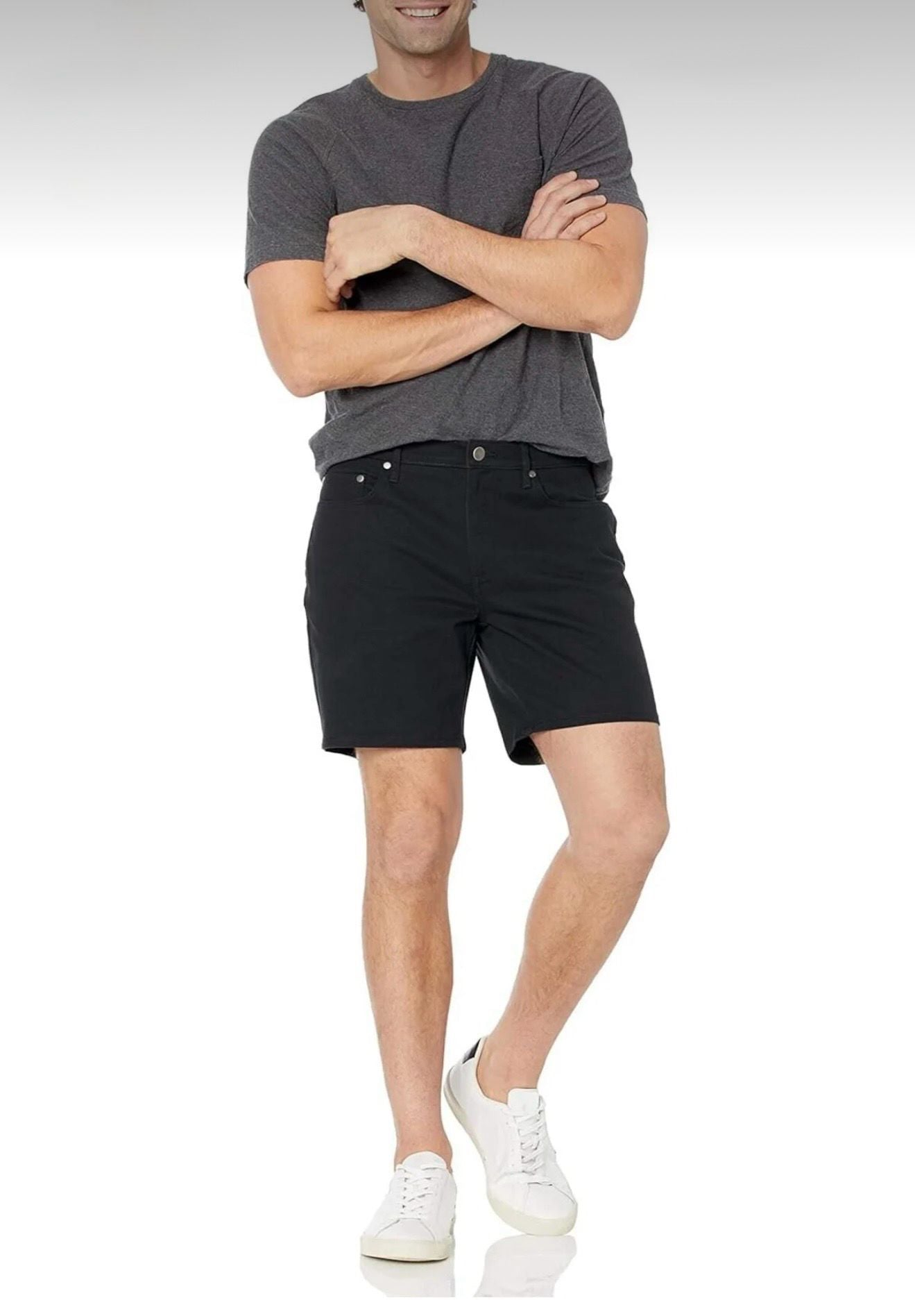 Amazon Essentials Pantaloni Scurți Bărbați Negri – Mărimea W32