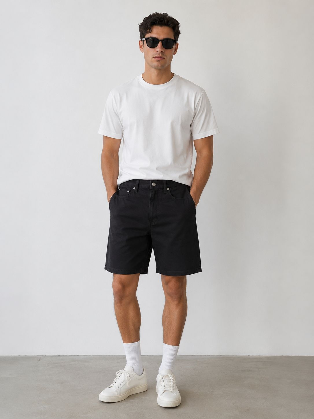 Amazon Essentials Pantaloni Scurți Bărbați Negri – Mărimea W32