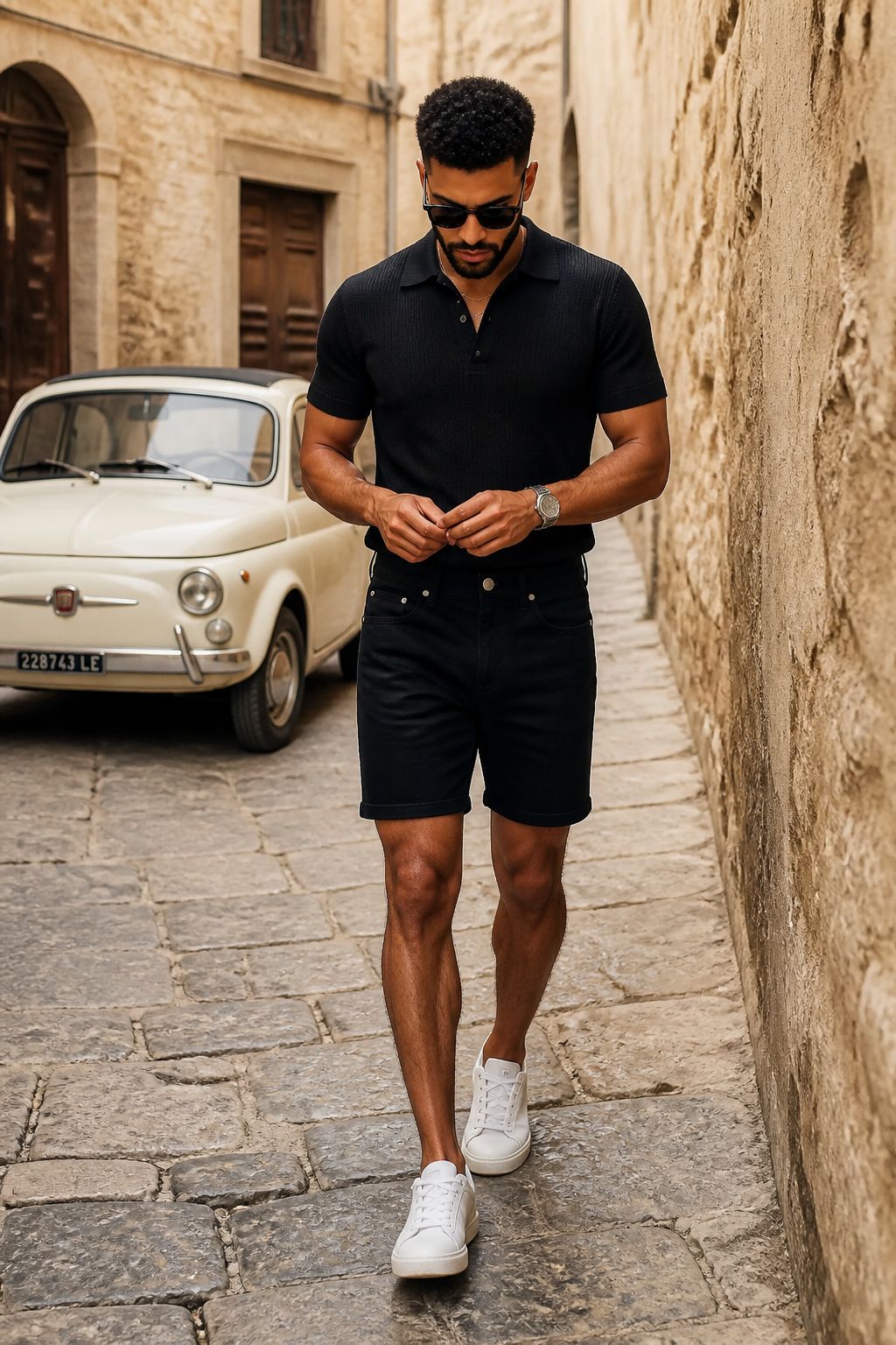 Amazon Essentials Pantaloni Scurți Bărbați Negri – Mărimea W32
