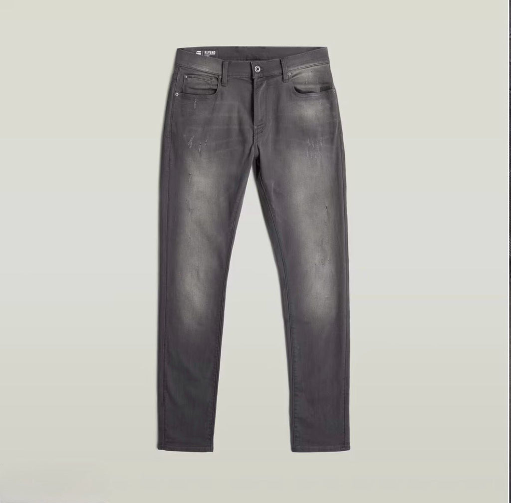 G-STAR RAW Revend Skinny Blugi gri bărbați W36/L36