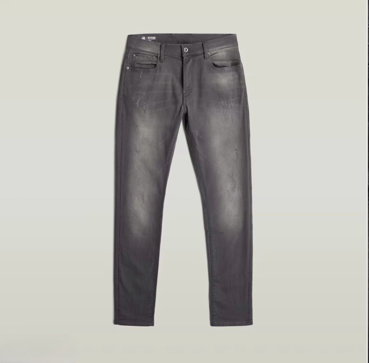 G-STAR RAW Revend Skinny Blugi gri bărbați W36/L36