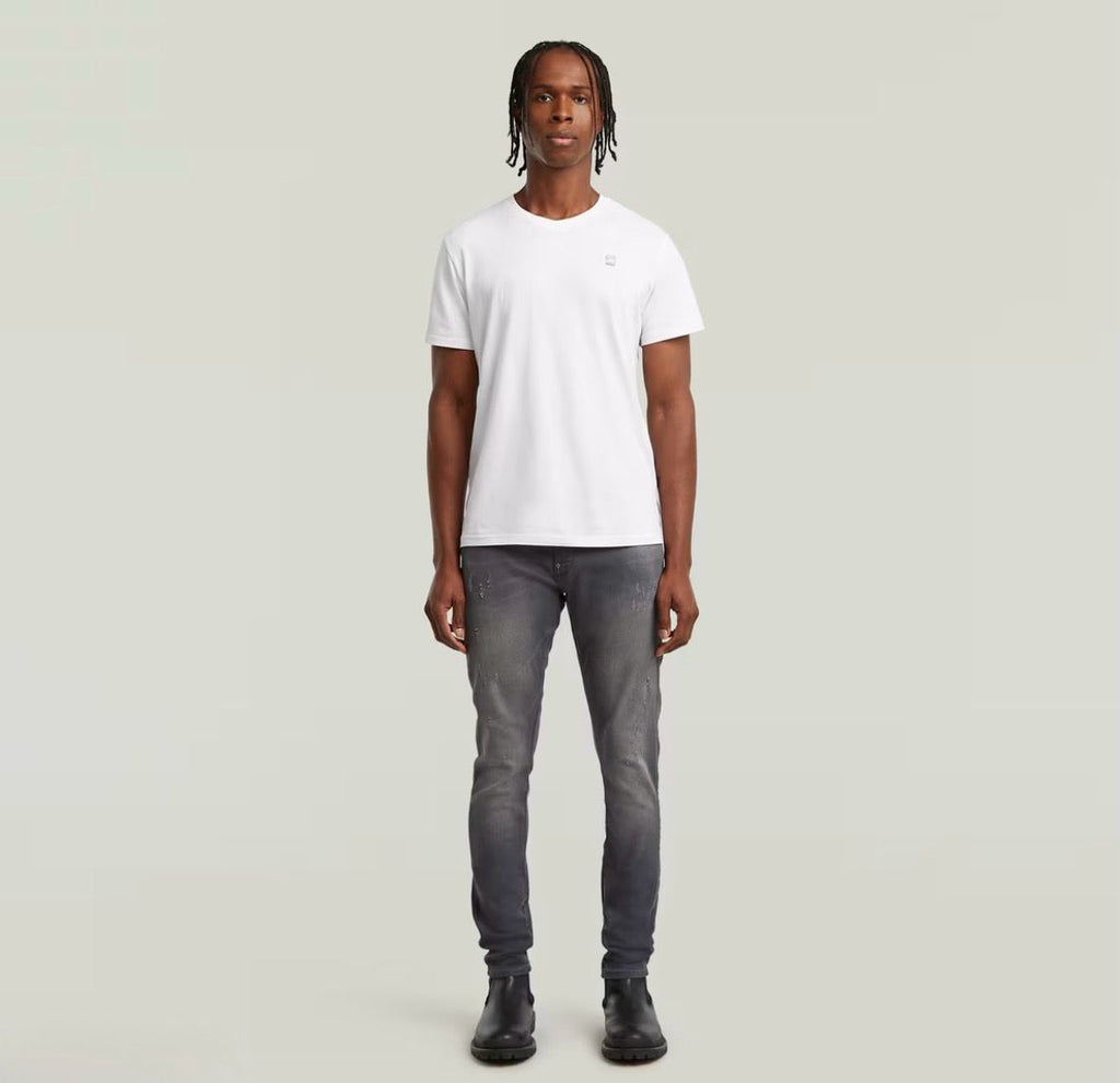 G-STAR RAW Revend Skinny Blugi gri bărbați W36/L36