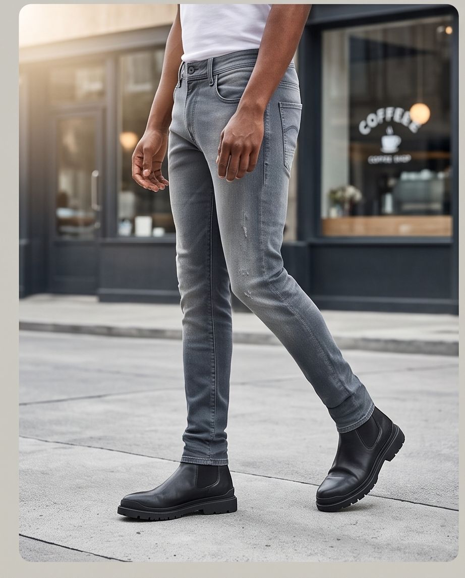 G-STAR RAW Revend Skinny Blugi gri bărbați W36/L36