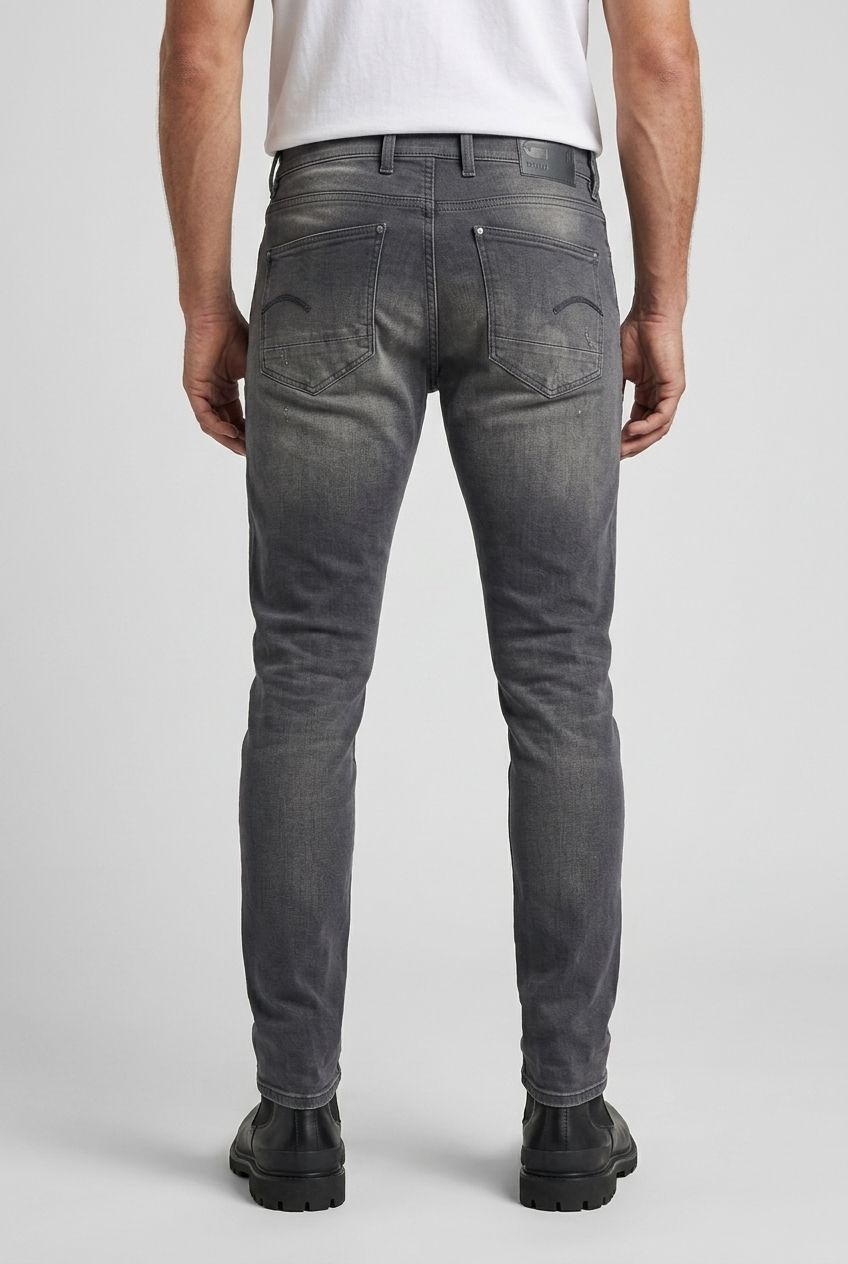 G-STAR RAW Revend Skinny Blugi gri bărbați W36/L36