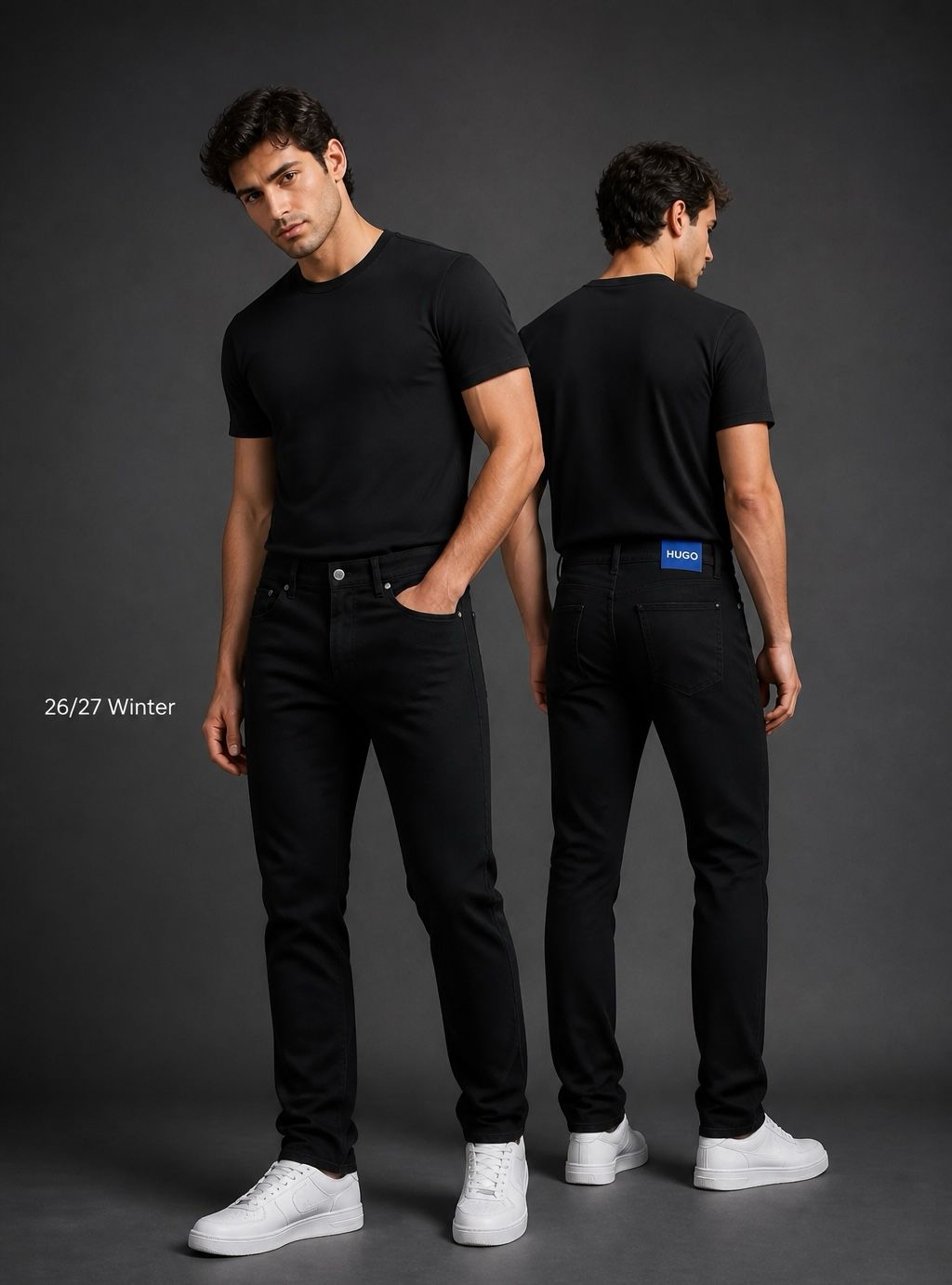 BOSS Jeans Brody Bărbați Negri  – Originali