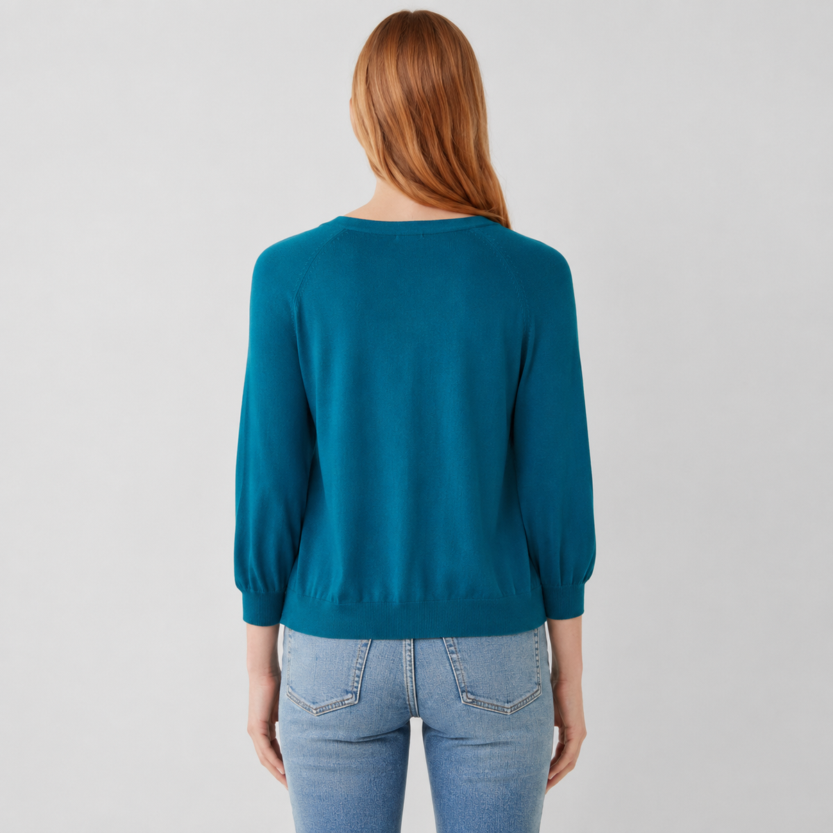 cardigan/jachetă subțire s.Oliver femei cu mâneci 3/4 Ocean Green