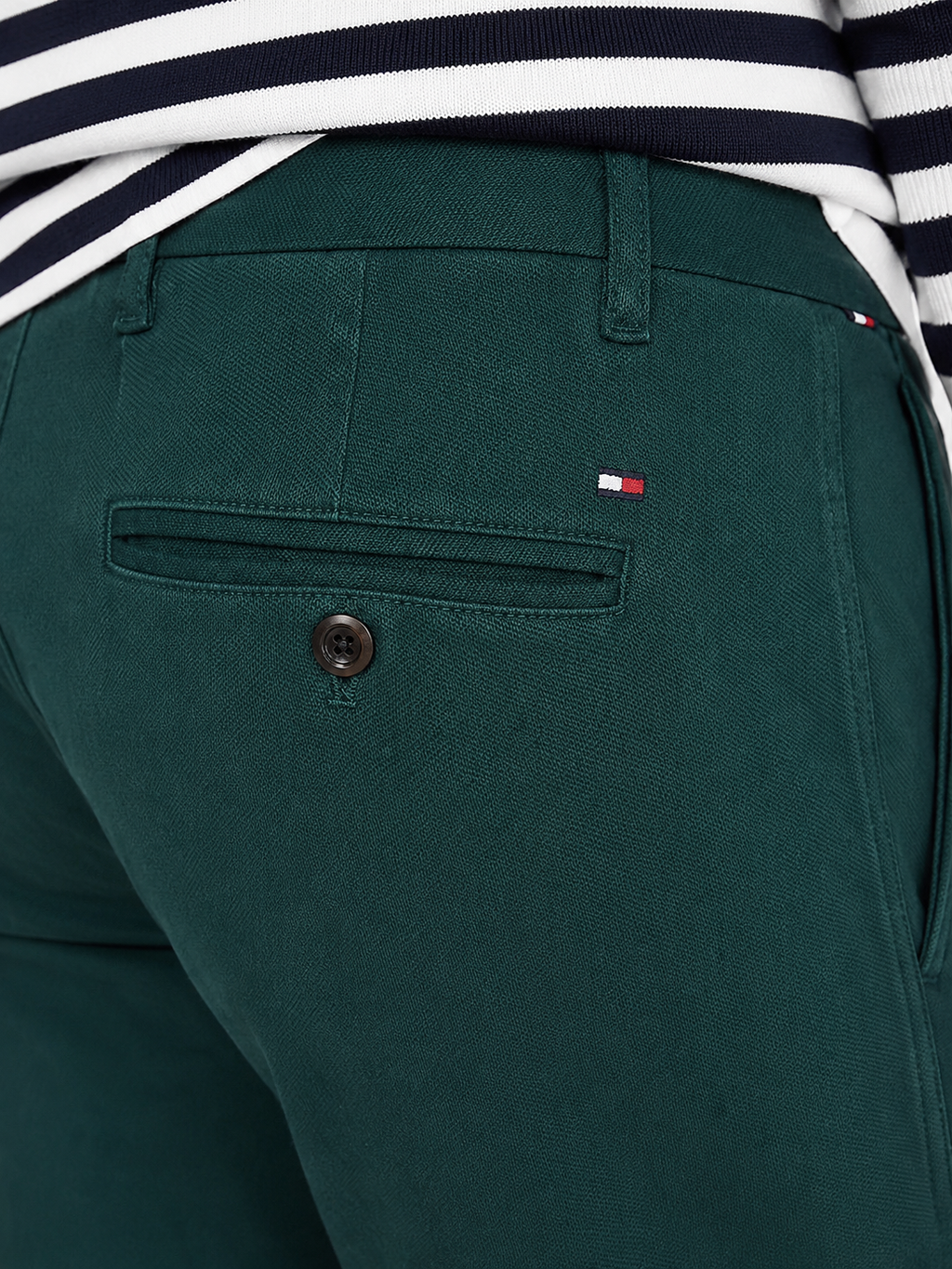 TOMMY HILFIGER Pantaloni Chino Bleecker Structure Verde Hunter Bărbați