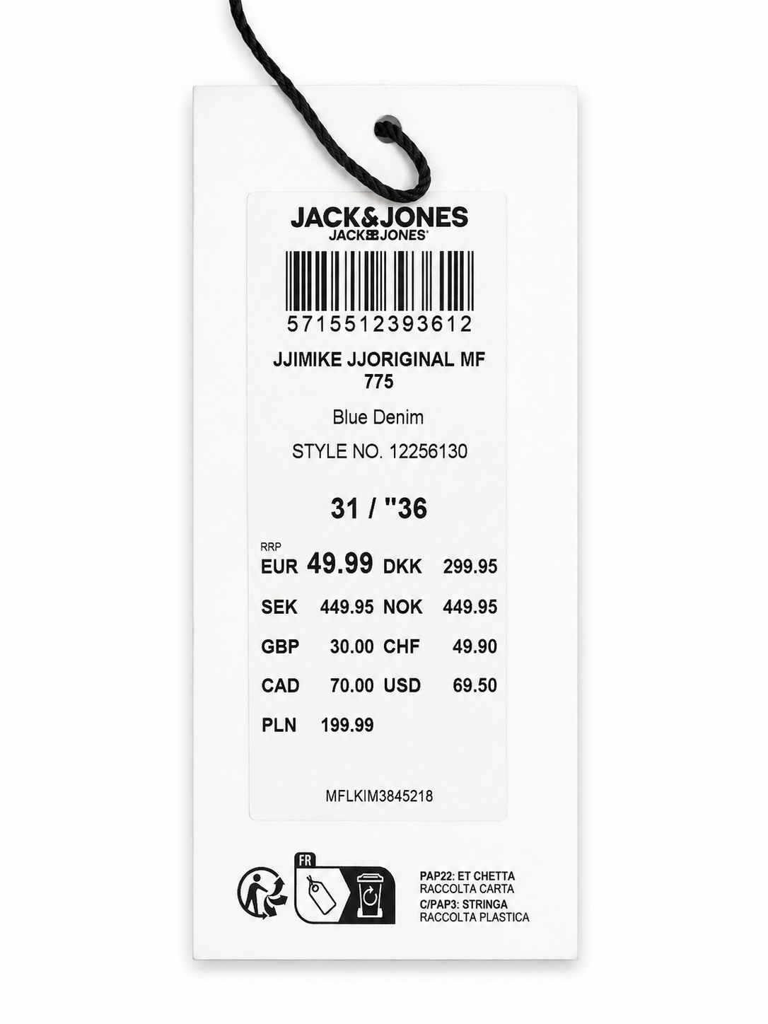 Blugi bărbați Jack & Jones JJIMIKE JJORIGINAL MF 775