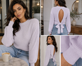 Pulover tricot LEONEL femei Dusty Purple