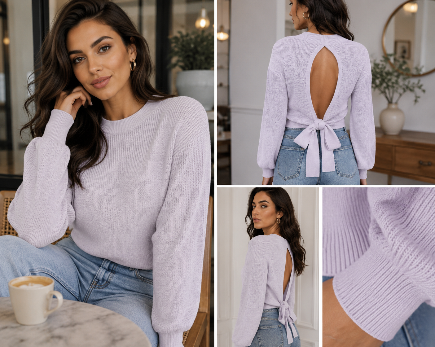 Pulover tricot LEONEL femei Dusty Purple