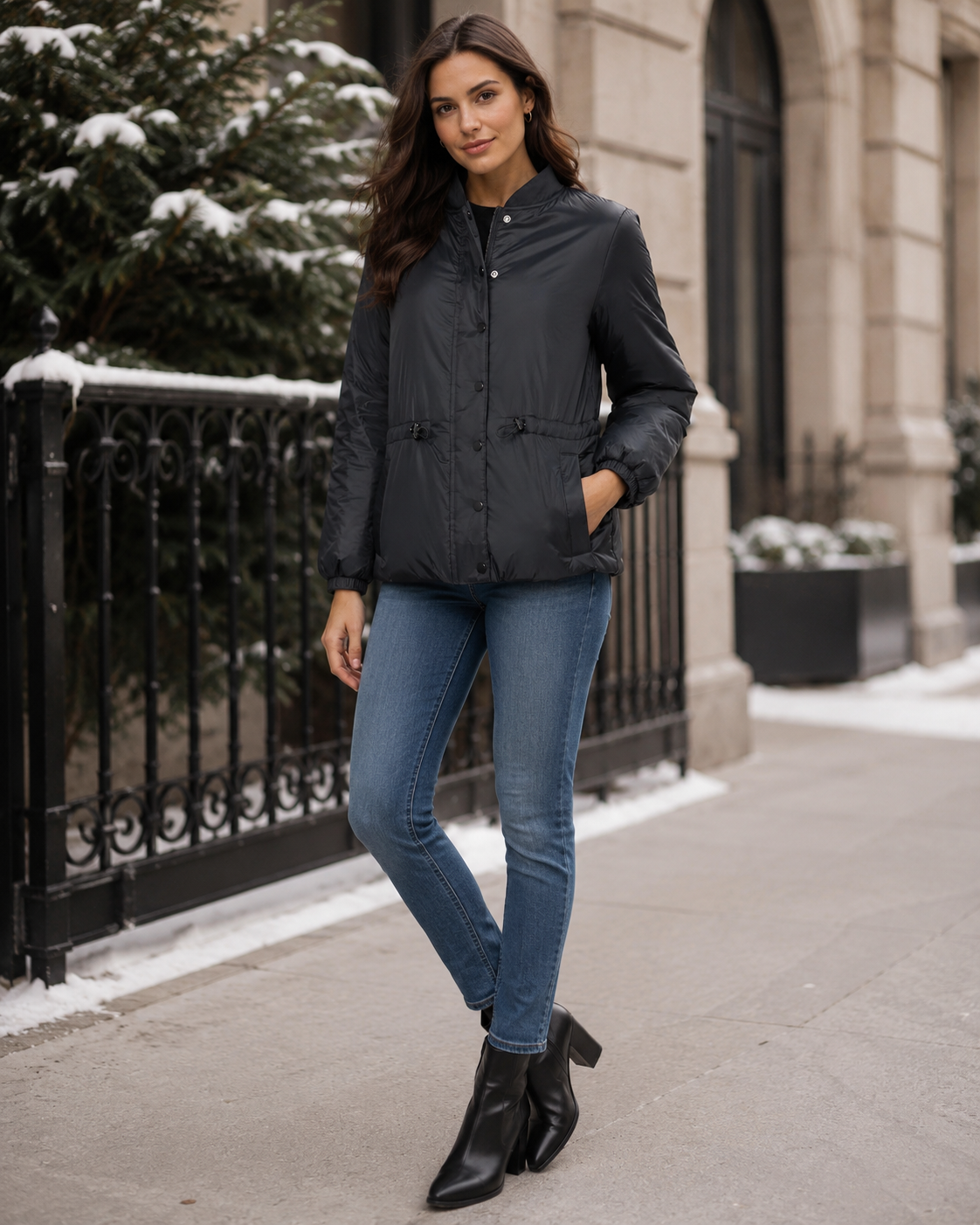 Geacă bomber AMAZON ESSENTIALS femei Waist Padded Insulated