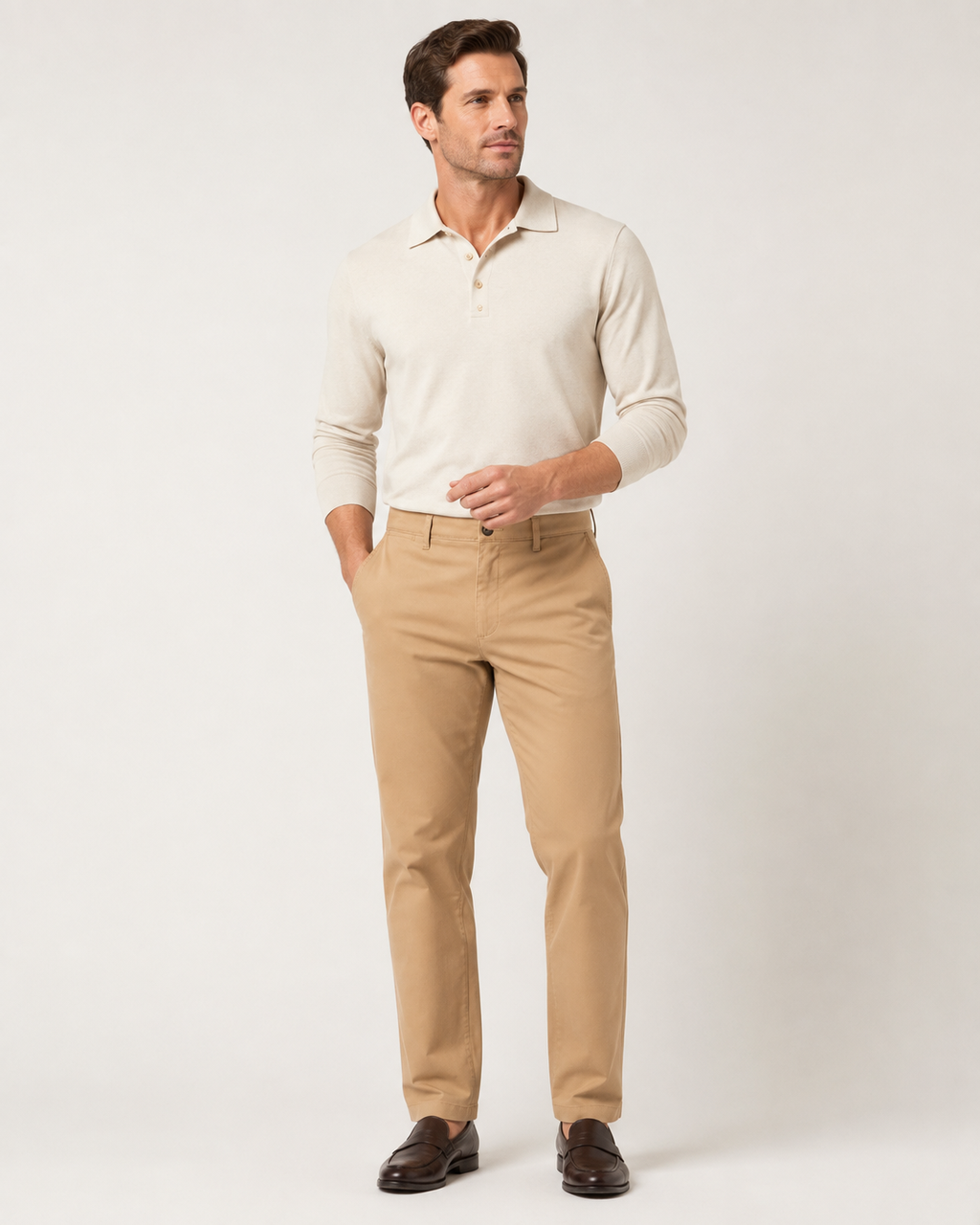 Pantaloni Chino Classic-Fit Casual