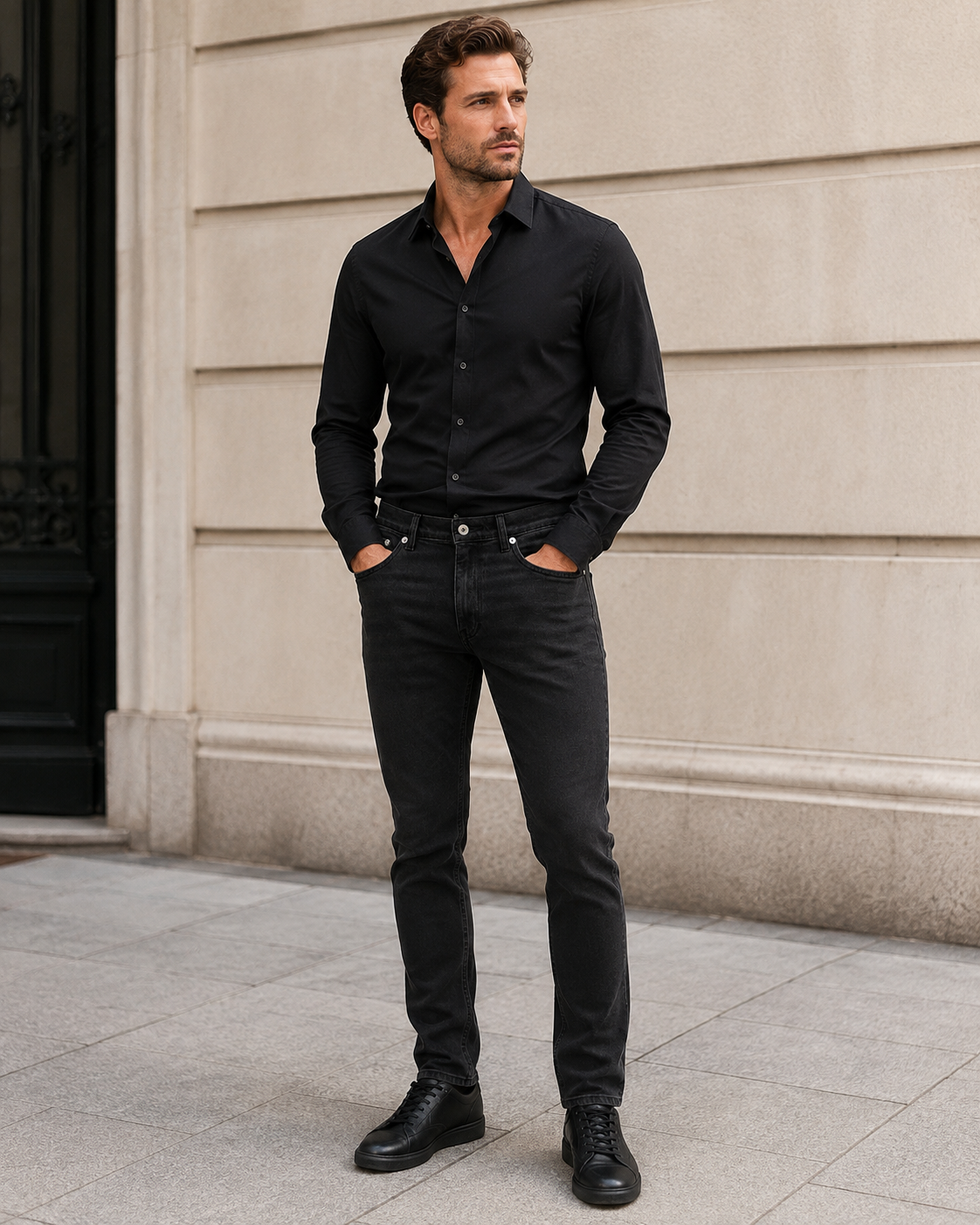 Blugi HUGO Blue Zane Extra Slim Fit bărbați