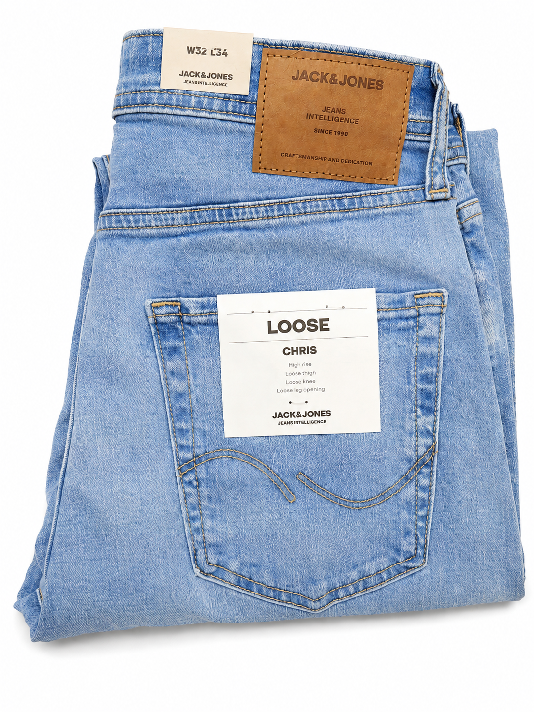 Blugi Jack & Jones Bărbați CHRIS Loose Fit High Rise