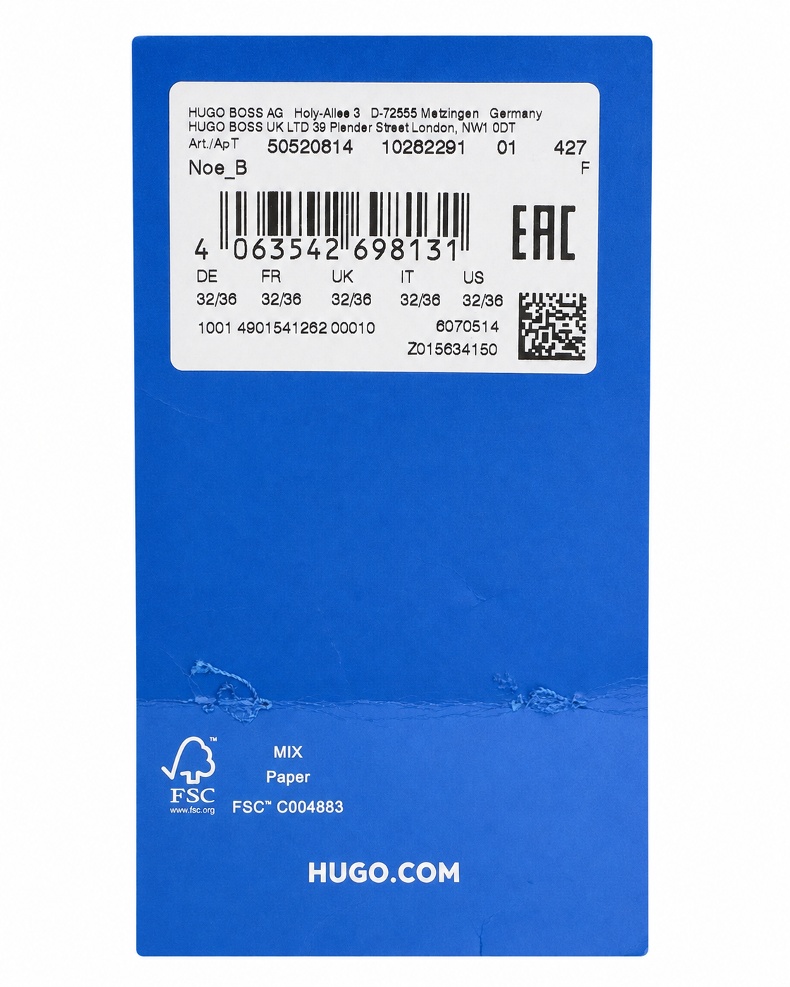 Blugi HUGO Noe_B damă Mom Fit Medium Blue