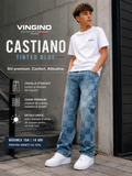 Blugi băieți Vingino Castiano Tinted Blue, Straight Fit