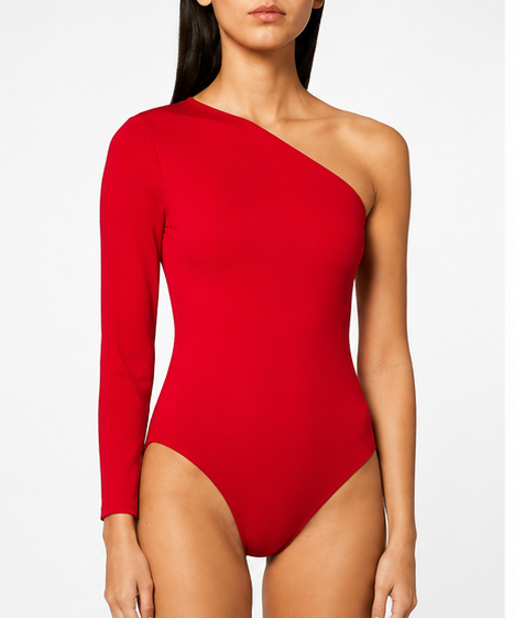 Body KENDALL + KYLIE damă One Shoulder roșu