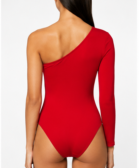 Body KENDALL + KYLIE damă One Shoulder roșu