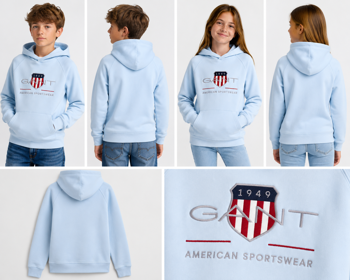 Hanorac GANT Archive Shield Hoodie Calming Blue