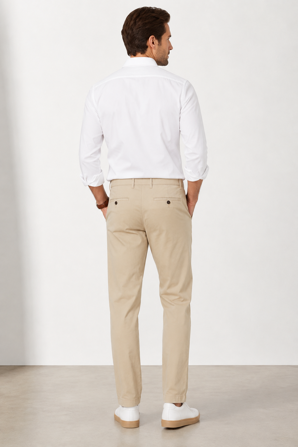 Pantaloni Chino Bărbați Amazon Essentials Straight Fit Stretch